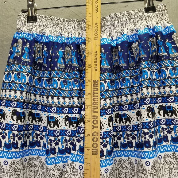 Palazzo Pants Women's Small Elephant Indian Block Print Wide Leg Hippie Boho - Picture 12 of 14